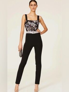 Bronx and Banco Anabell Sequin Bustier Jumpsuit Black Size S